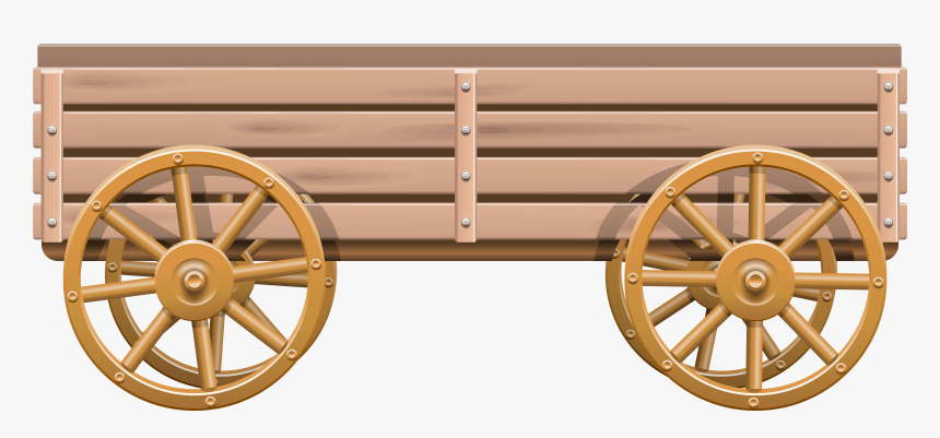 Wooden Cart Png Clip Art - Wooden Wagon Png, Transparent Png