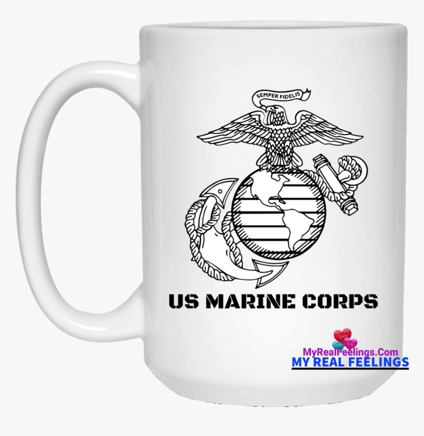 Eagle Globe And Anchor Outline, HD Png Download