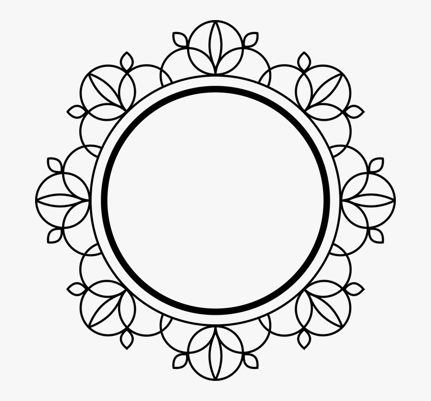Art Nouveau Women Black White Png Landscape - Islamic Star Png, Transparent Png