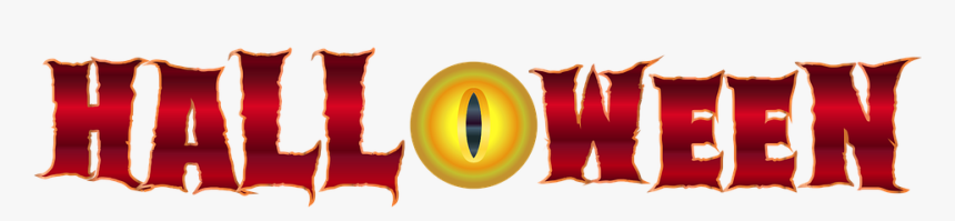 Halloween, Evil Eye, Scary, Spooky, Festive, Typography - Halloween Text Png Vector, Transparent Png