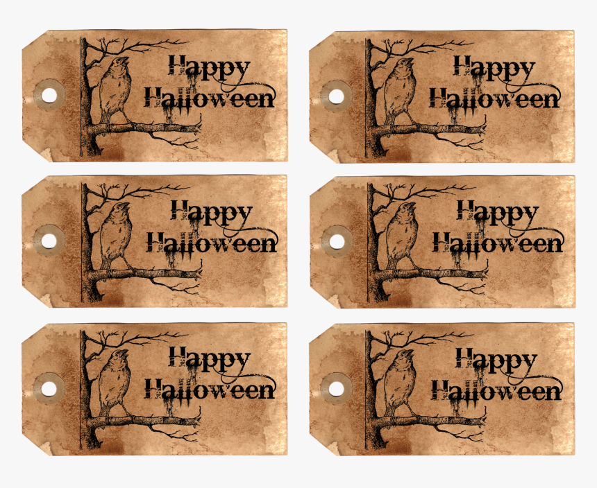 Halloween Download Tags Sheet - Handwriting, HD Png Download