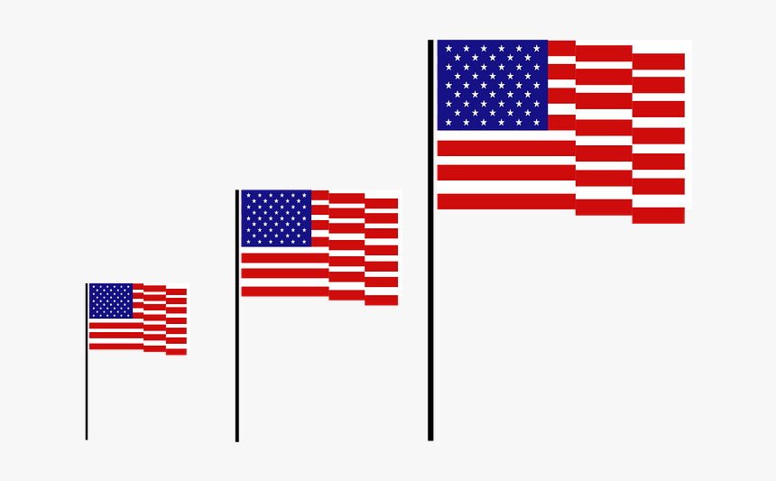 Flag, Usa, American, America, United, Clip, Background - Flag Of The United States, HD Png Download
