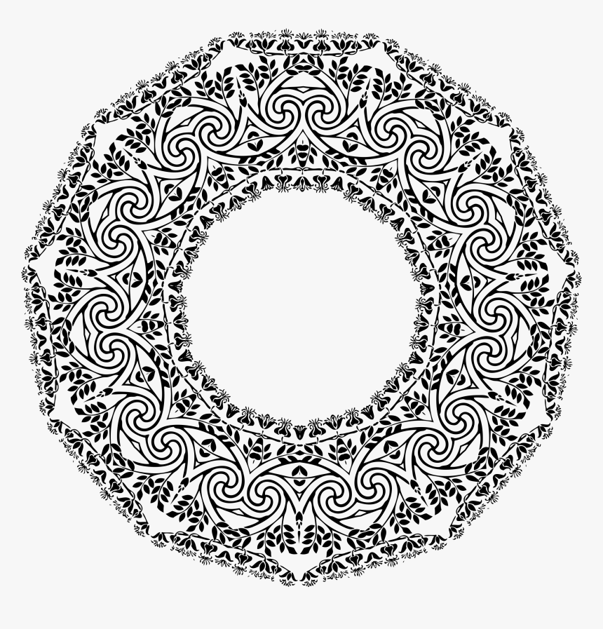 Art Nouveau Design 7 Clip Arts - Art Nouveau Pattern Free, HD Png Download