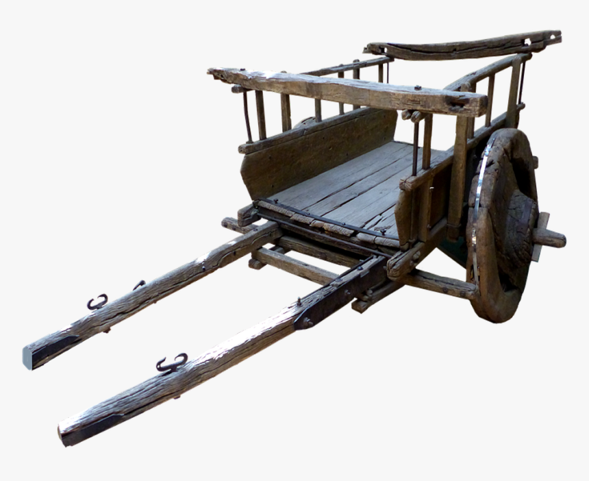 Antique Wooden Cart - Jinrikisha, HD Png Download