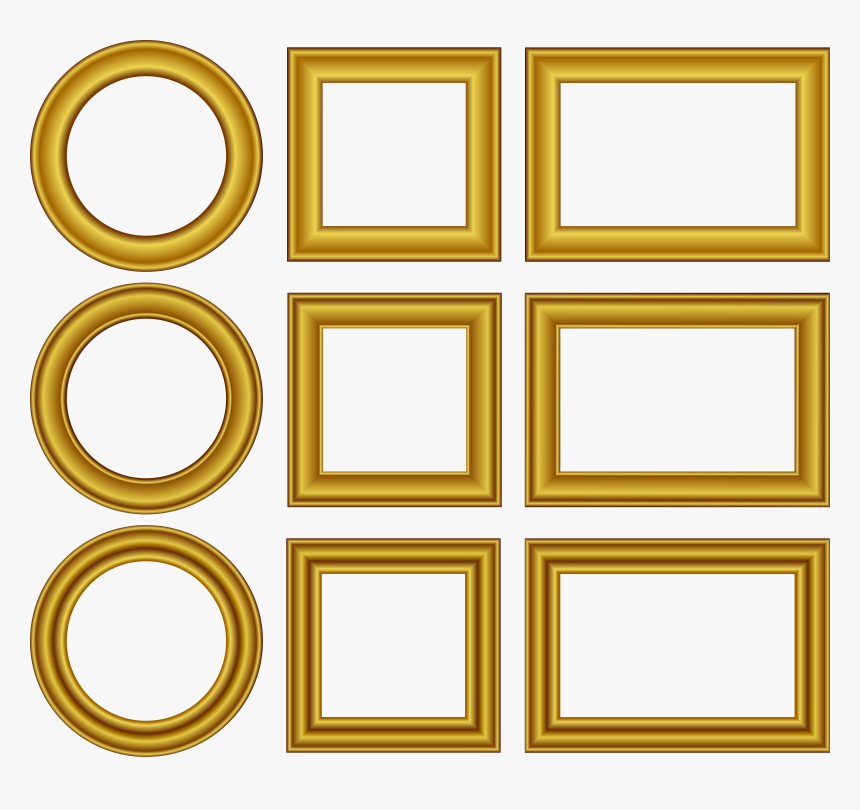 Clip Art Details - Gold Frame Vector Free, HD Png Download