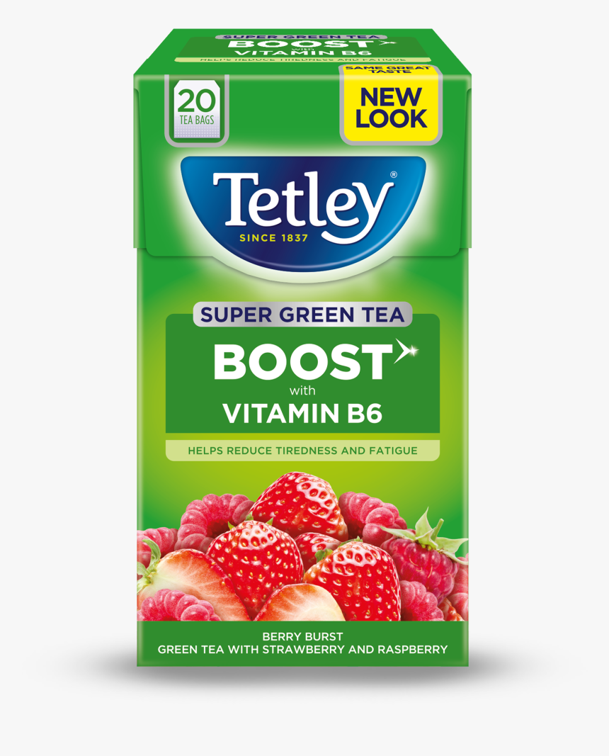 Super Green Boost Berry Burst - Super Green Tea Tetley, HD Png Download