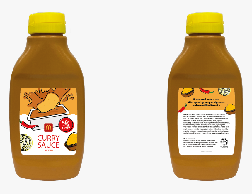 Mcdonalds Singapore Curry Sauce Bottle, HD Png Download