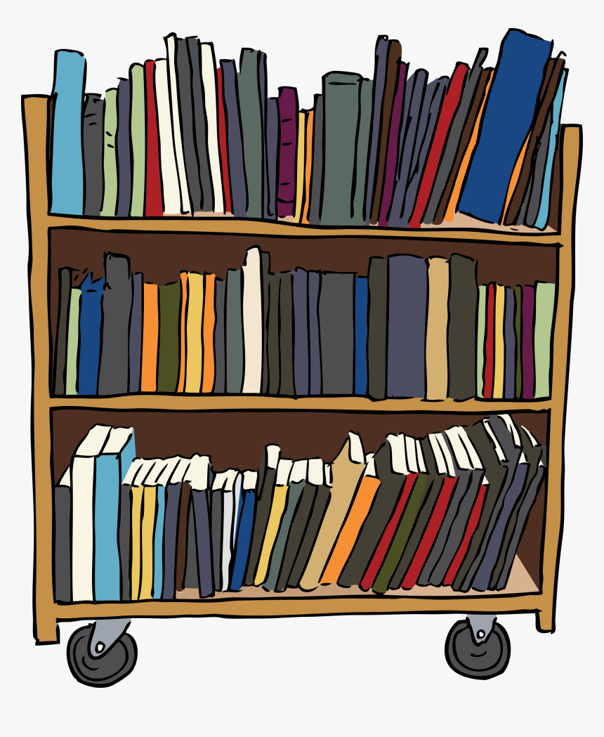 Library Book Cart Clip Arts - Transparent Library Clipart, HD Png Download