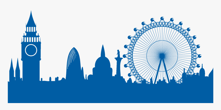 Transparent Worship Silhouette Png - London Eye Skyline Silhouette, Png Download