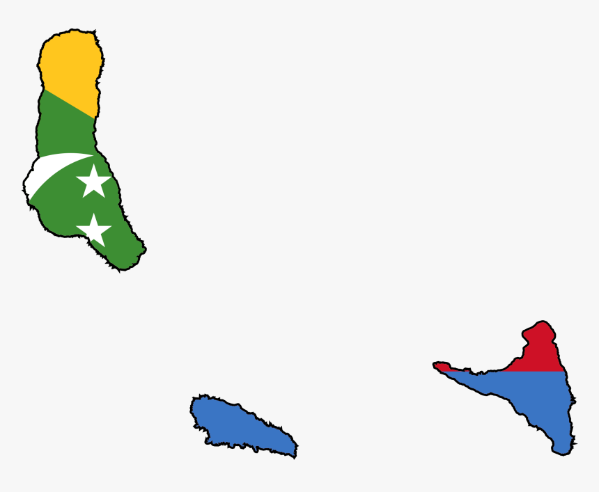 Comoros Flag Png Image Background - Comoros Map With Flag, Transparent Png