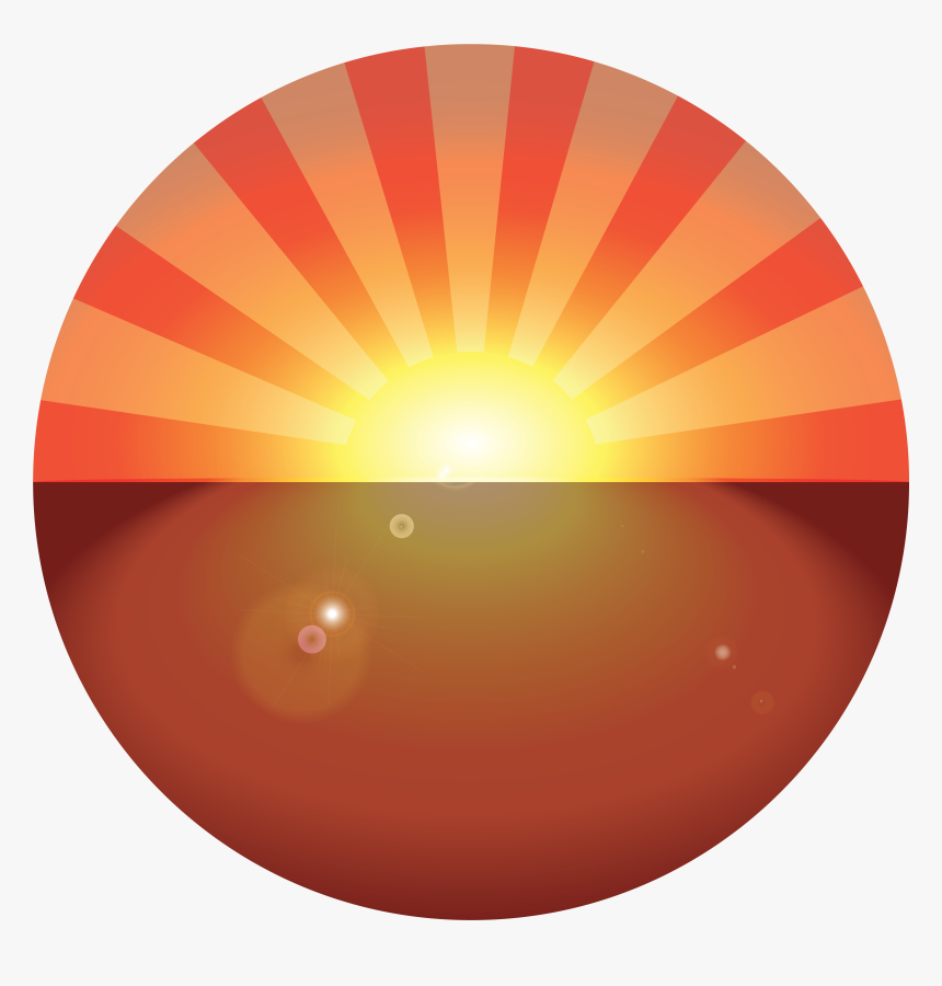 A Golden Hour Represented With Warm Colors - Circle, HD Png Download