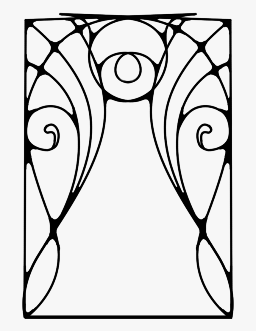 Art Nouveau Line Work, HD Png Download