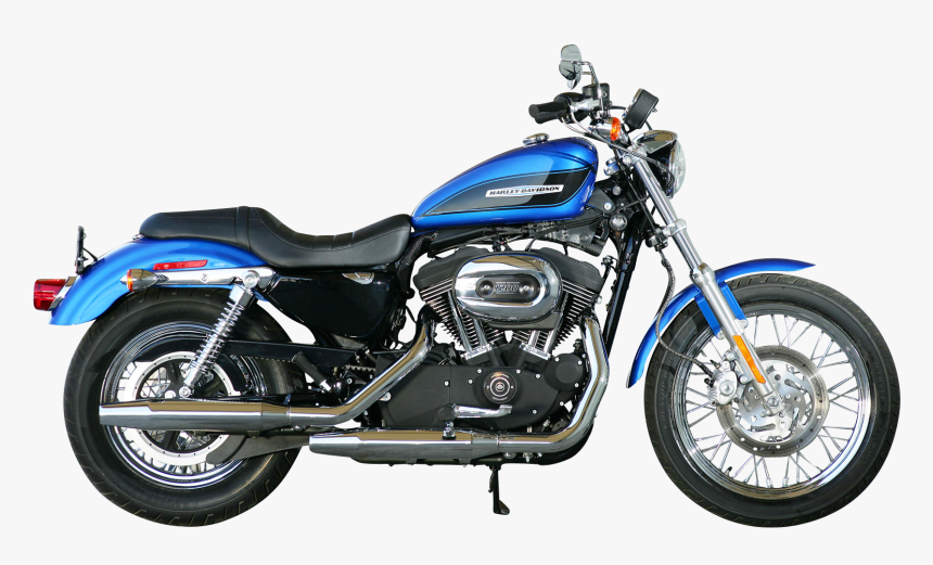 Blue Harley Davidson Motorcycle Bike Side View Png - 2006 Harley Davidson 1200 Roadster, Transparent Png