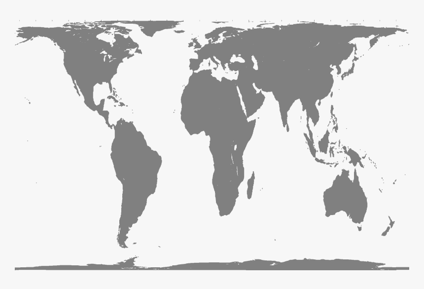 Peters Projection, Warm Grey - Peters Projection Map Blank, HD Png Download