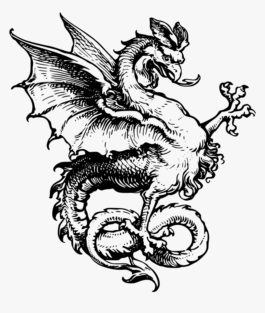 Transparent Dragon Transparent Png - Dragon Color Tattoo Png, Png Download