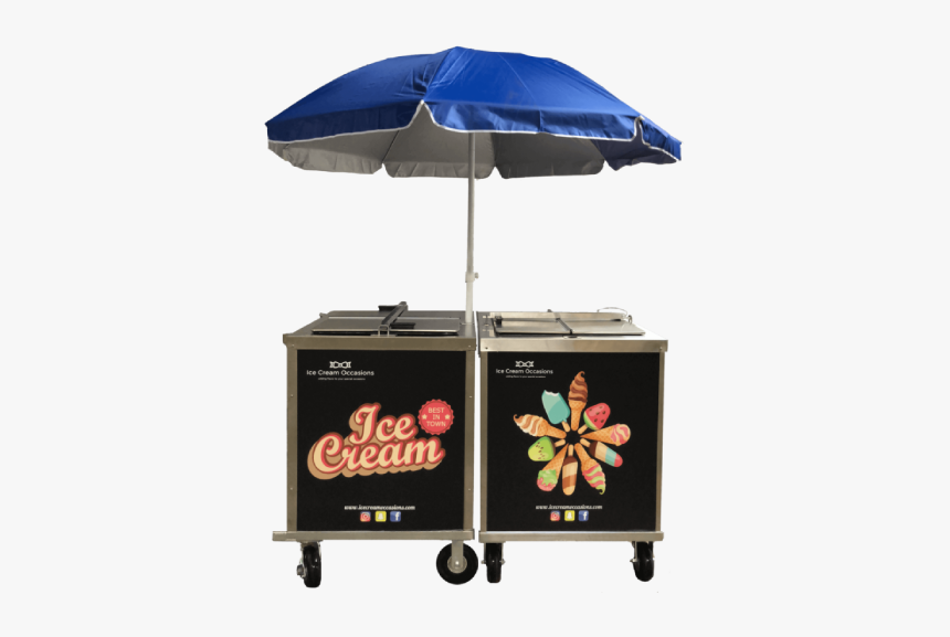 Ice Cream Sundae Cart - Umbrella, HD Png Download