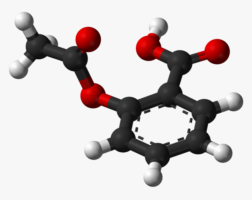 Aspirin A 3d Balls - Aspirin Ball And Stick Model, HD Png Download