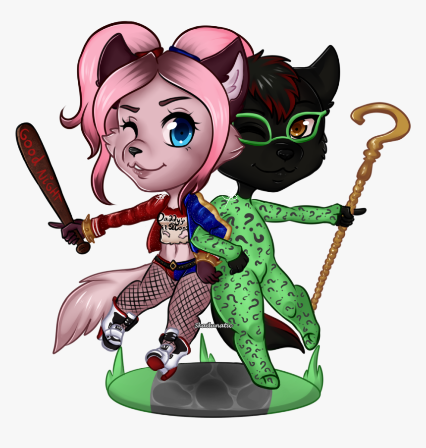 Harley & Riddler - Cartoon, HD Png Download