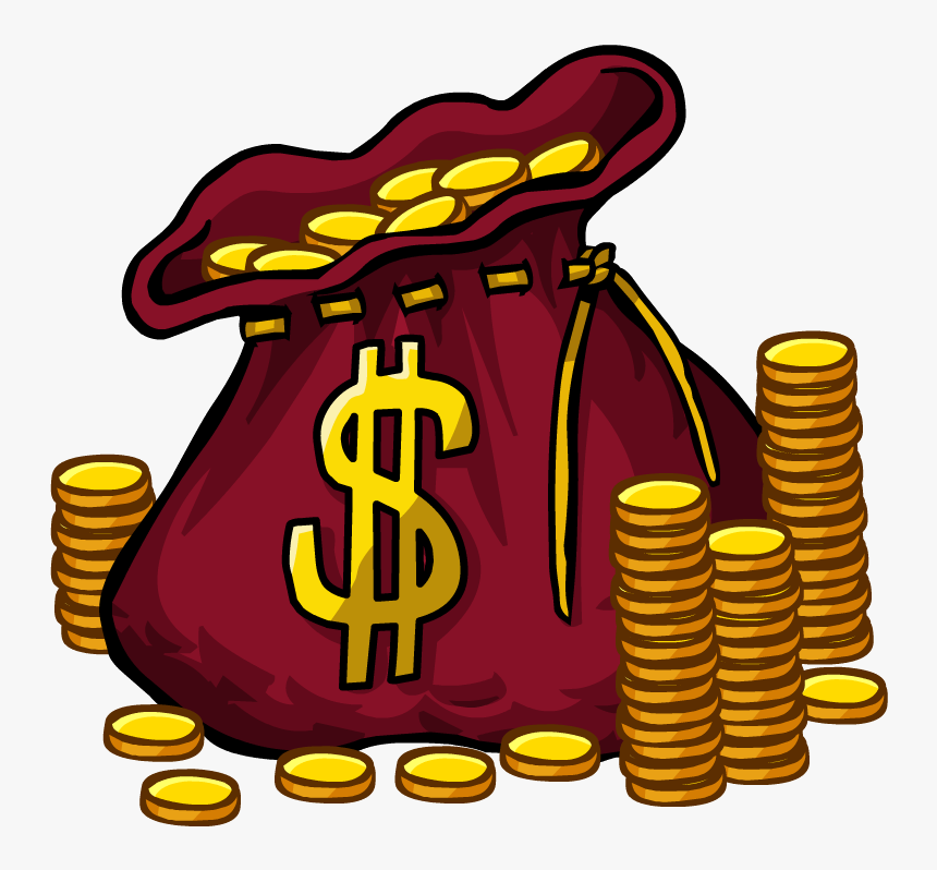 Cartoon Money Bag Png, Transparent Png