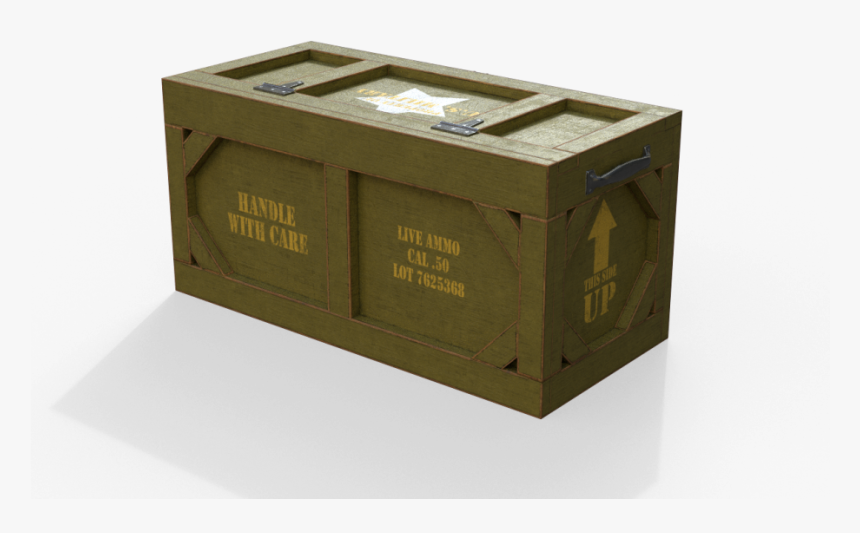 14 Wooden Military Case Pbr Royalty-free 3d Model, HD Png Download