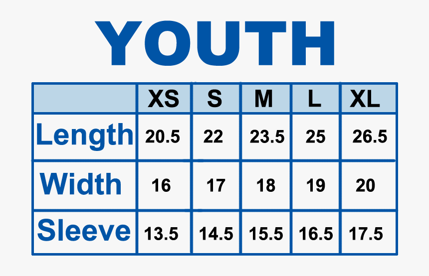 Thrasher Youth Size Chart, HD Png Download