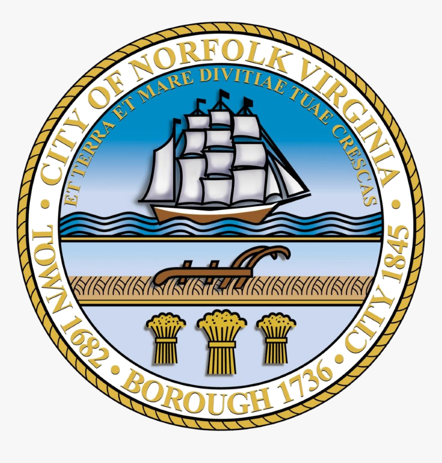 Seal Of Norfolk, Virginia - City Of Norfolk Seal, HD Png Download