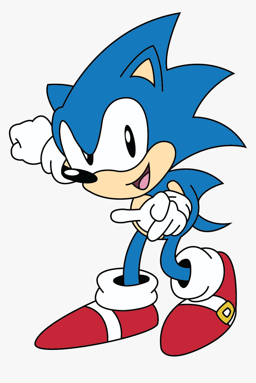 0knu7t7 - Transparent Classic Sonic Art, HD Png Download