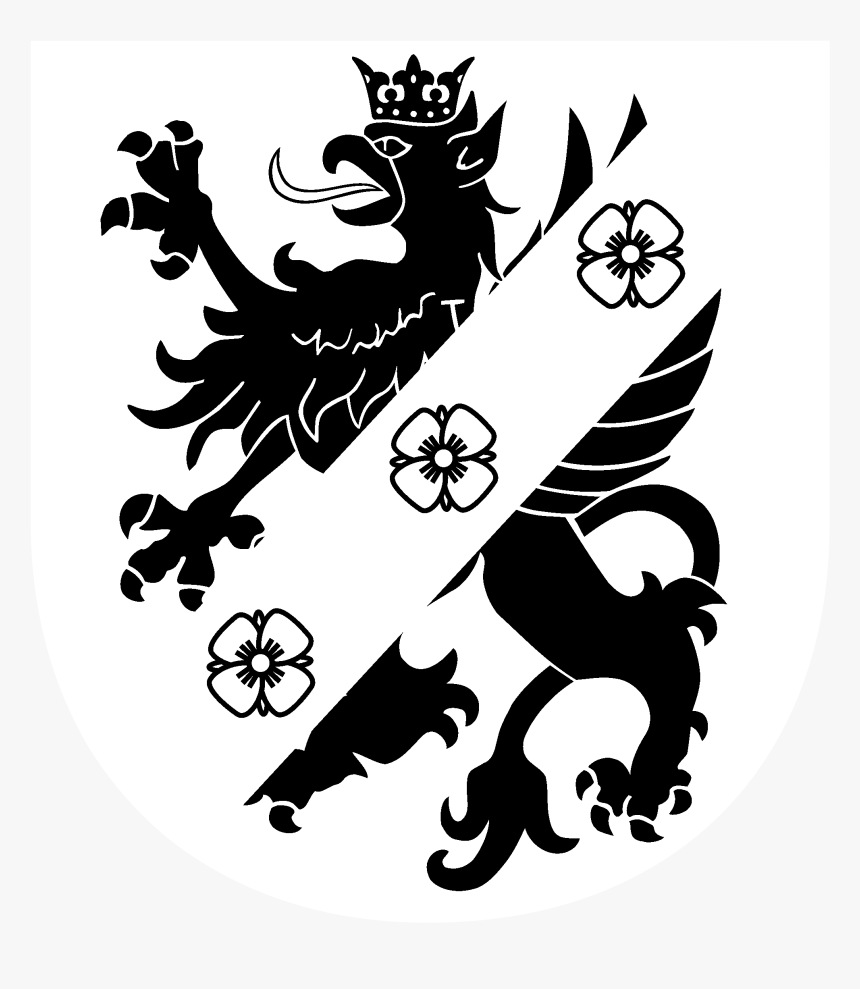 Powiatu Logo Black And White - Kashubian Coat Of Arms, HD Png Download