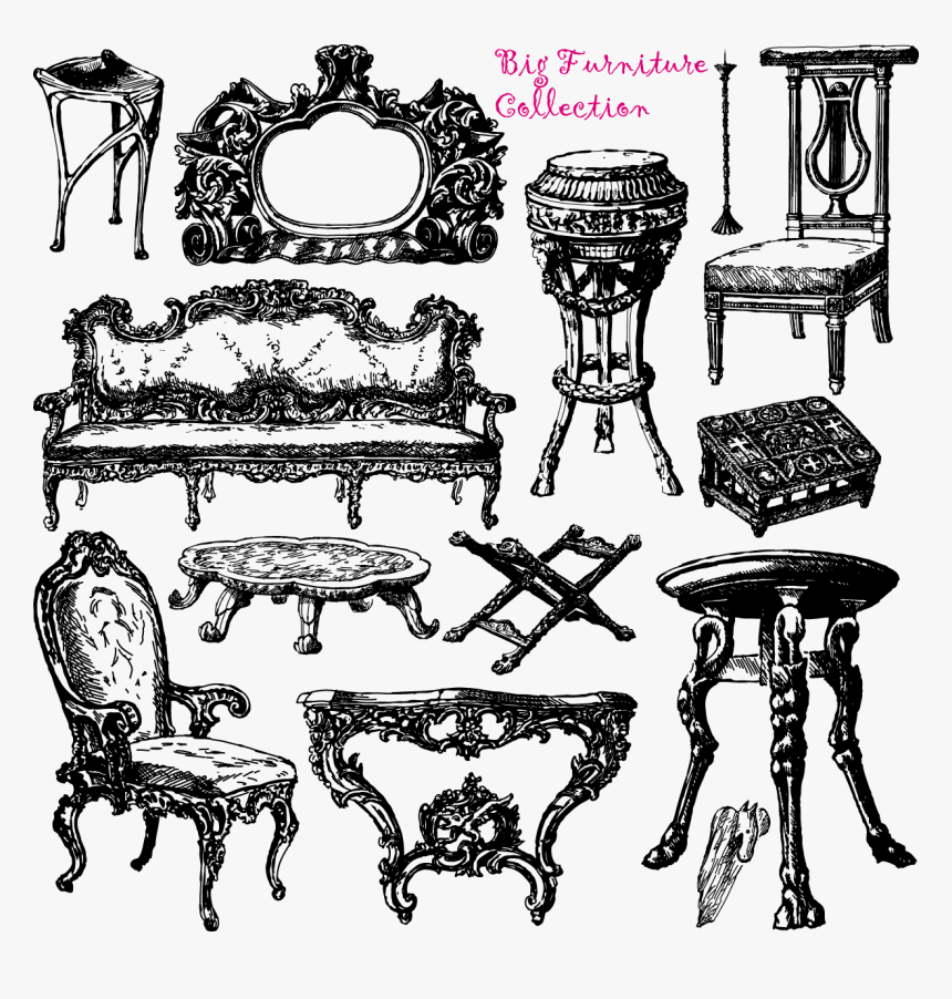 Antique Furniture Vector, HD Png Download