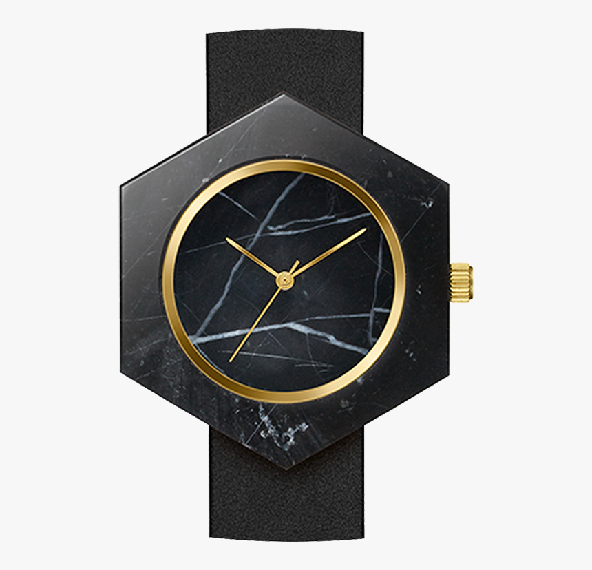 Black Marble Hex Body-0 - Analog Watch, HD Png Download