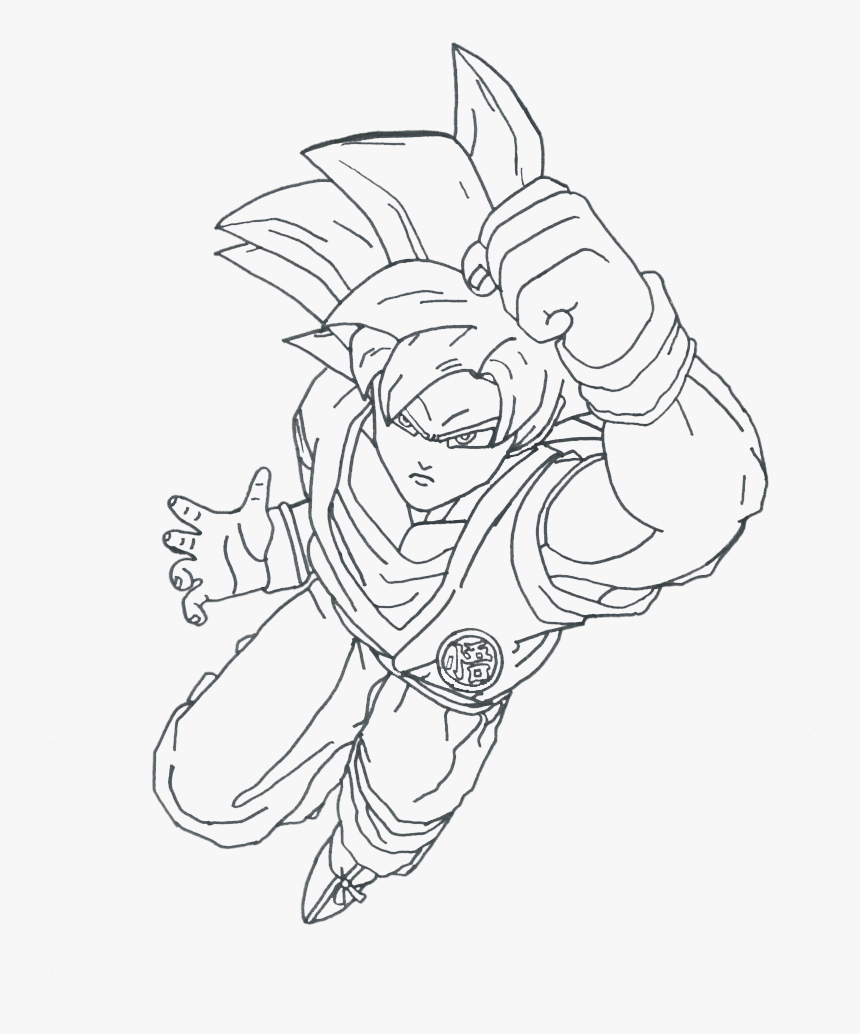 Dbz Favourites By Tmryan - Goku Ssj God Dessin, HD Png Download