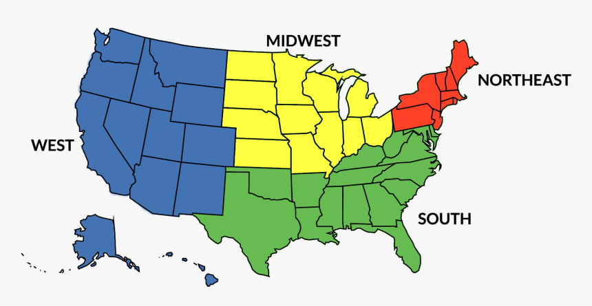 Map Of The United States, HD Png Download
