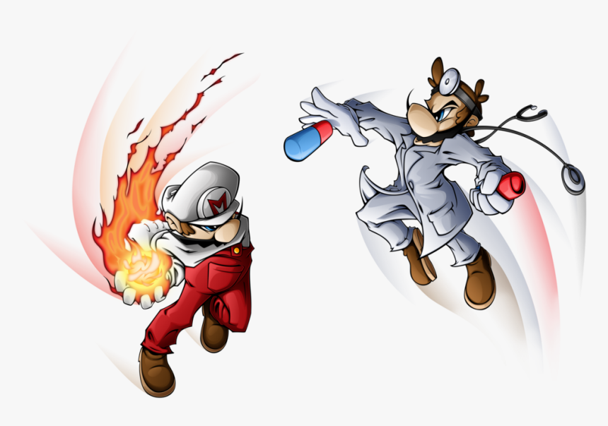 Dr Mario Vs Fire Mario, HD Png Download