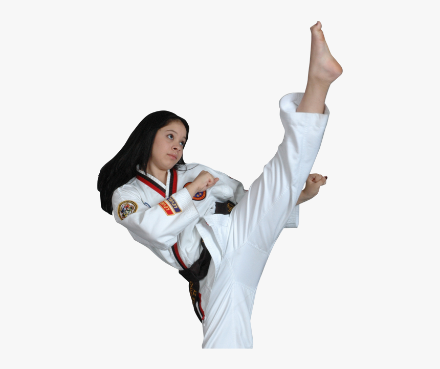 Woman High Kicking - Karate Kick Woman, HD Png Download