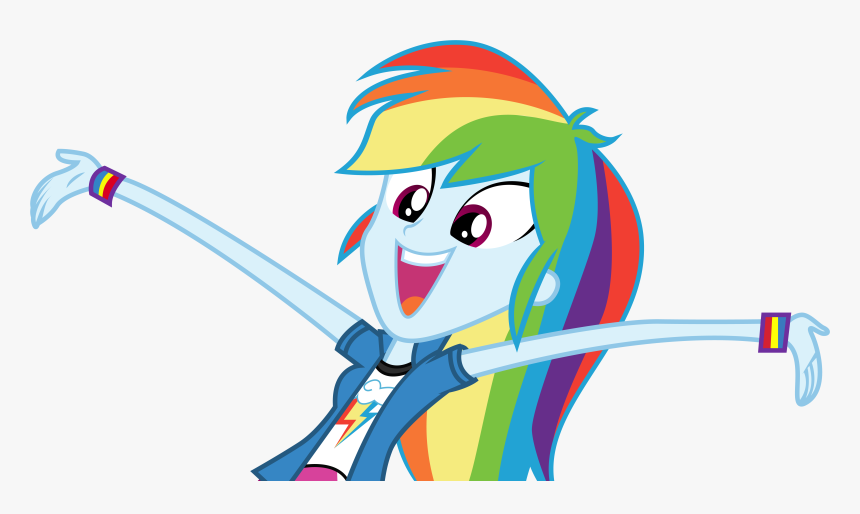 Equestria Girls Rainbow Dash Face, HD Png Download