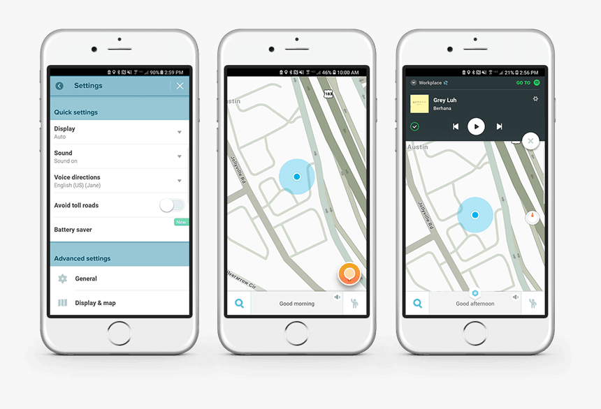 Waze App With Settings And Spotify Access - Iphone, HD Png Download