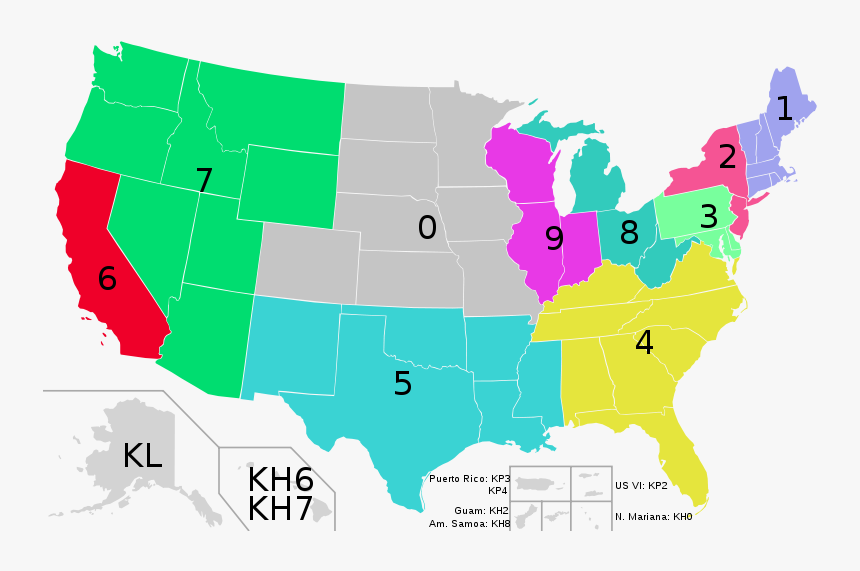 Call Sign Region Map - Us Governor Map 2008, HD Png Download