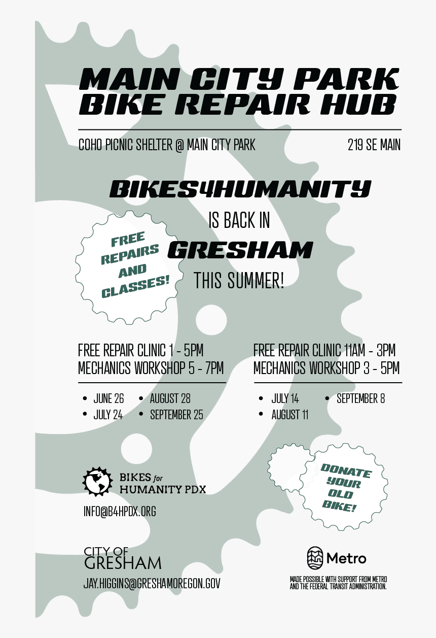 7 Big Days Of Providing Bike Repair, Reuse, And Resources - Poster, HD Png Download