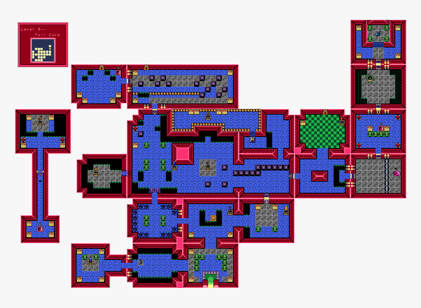 Link's Awakening Tail Cave Map, HD Png Download