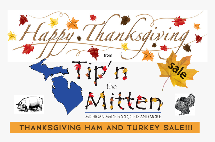 Transparent Mitten Outline Clipart - Happy Thanksgiving With A Heart, HD Png Download
