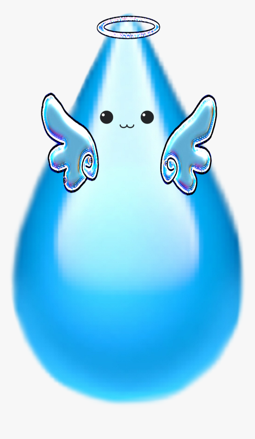 #sticker #teardrop #angel #emoji, HD Png Download