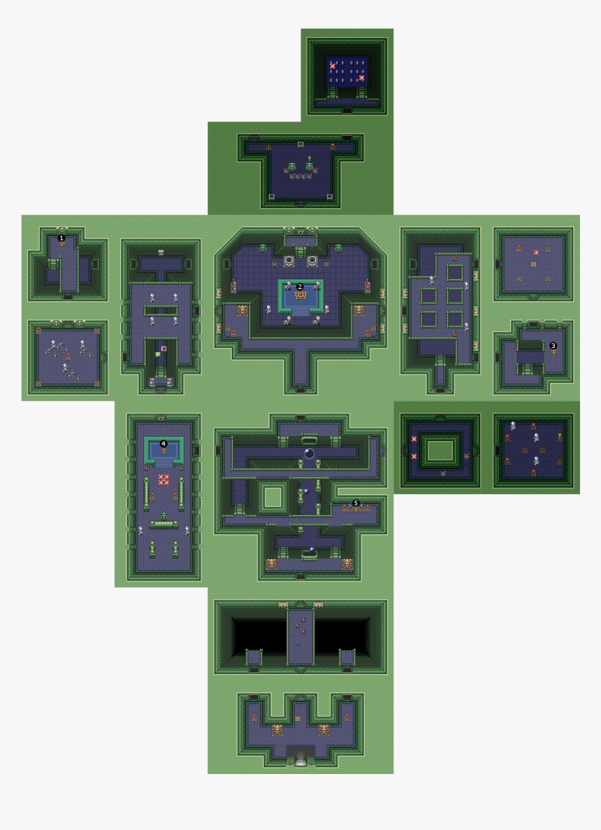 Link To The Past Eastern Palace Map, HD Png Download