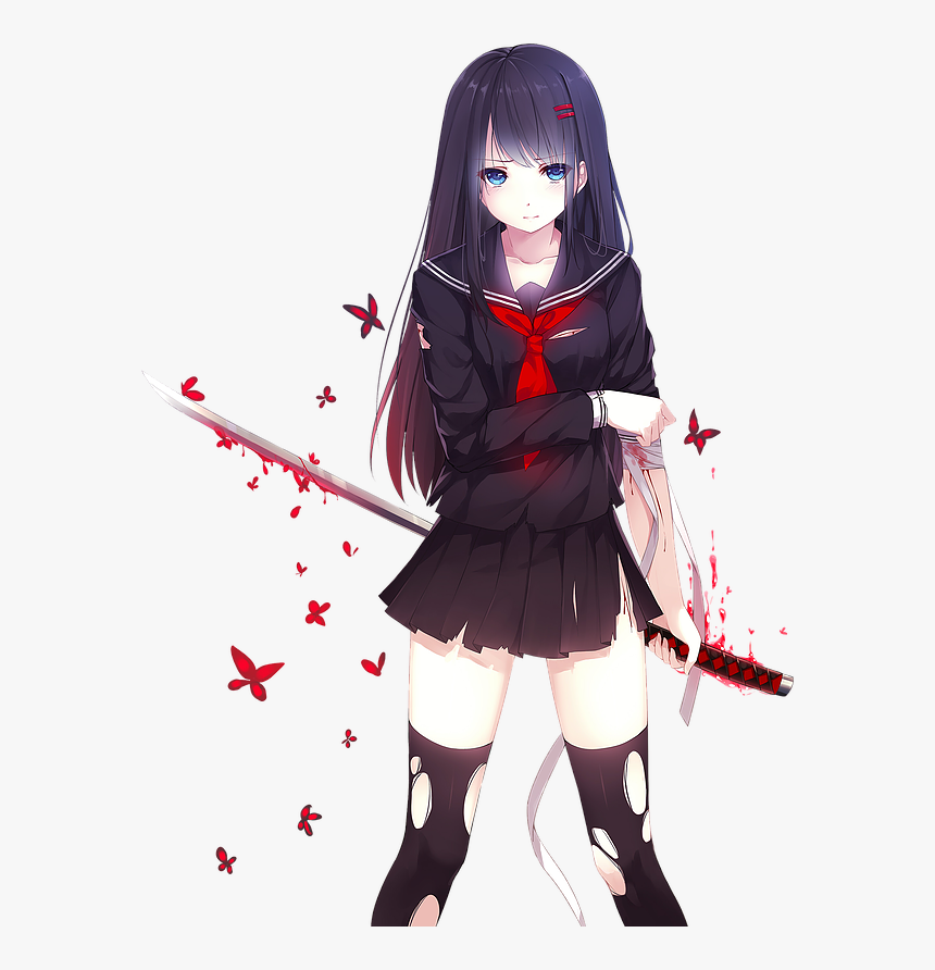 Austin Mahone Png , Png Download - Anime Girl With Katana, Transparent Png