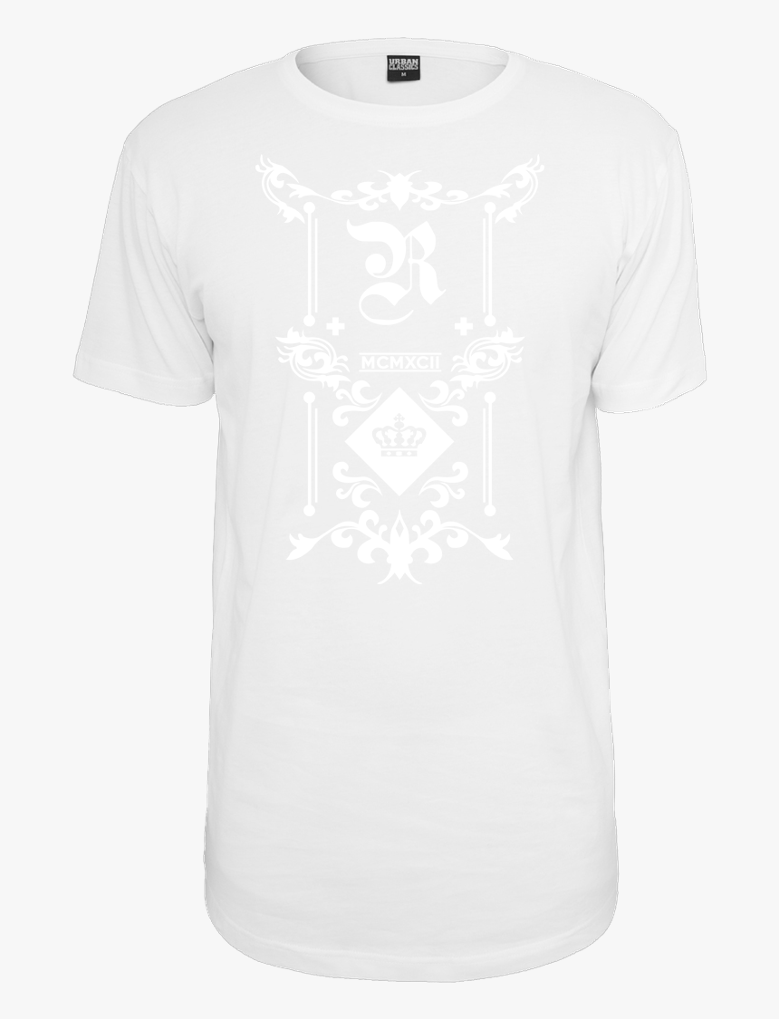 N7 Logo T-shirt Urban Classics Long Tee White - Ladies White Tee Shirt, HD Png Download