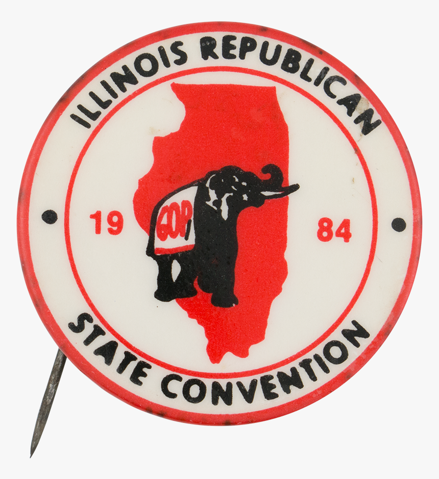 Illinois Republican State Convention 1984 Event Button - Emblem, HD Png Download