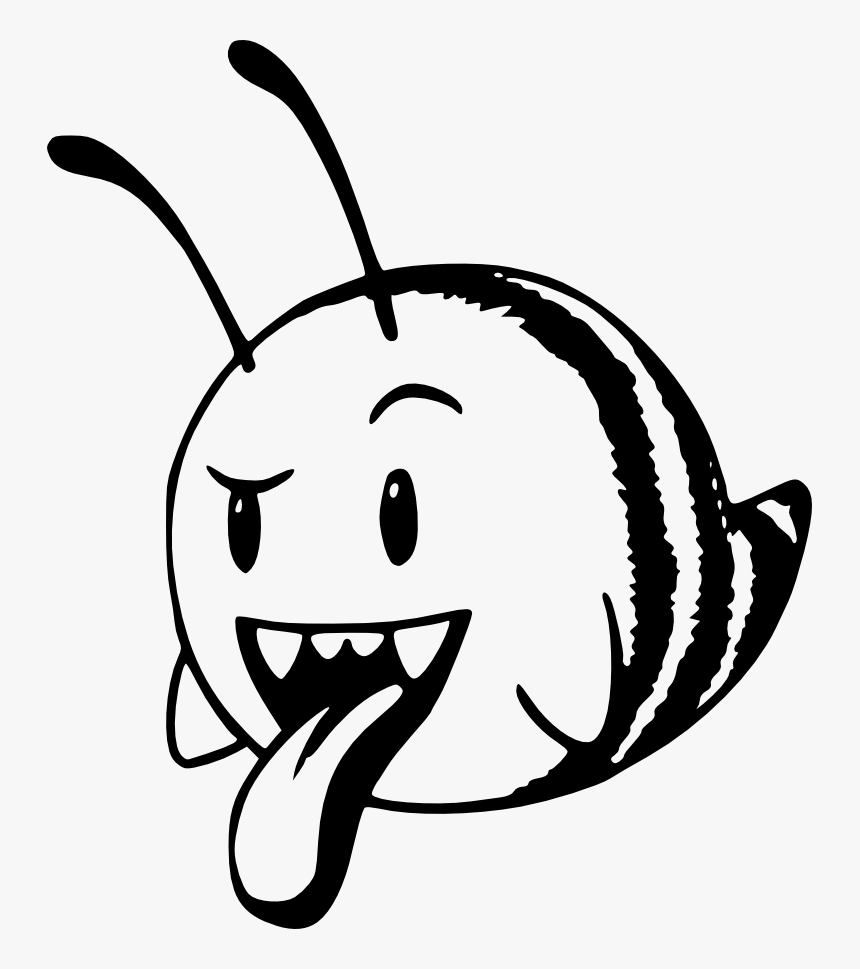[o][s] Boo Bee - Stencil Mario Cars, HD Png Download