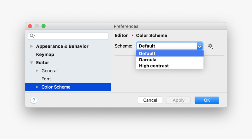 Select The Color Scheme - Idea 2019 Editor Font, HD Png Download