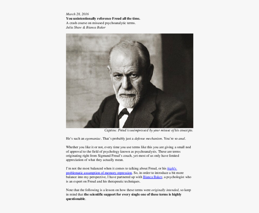 Sigmund Freud, HD Png Download