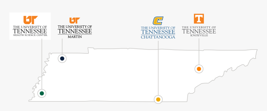 Statewide Campus Map - University Of Tennessee Campuses, HD Png Download