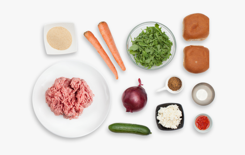 Harissa Lamb & Beef Burgers With Roasted Carrot Fries, HD Png Download